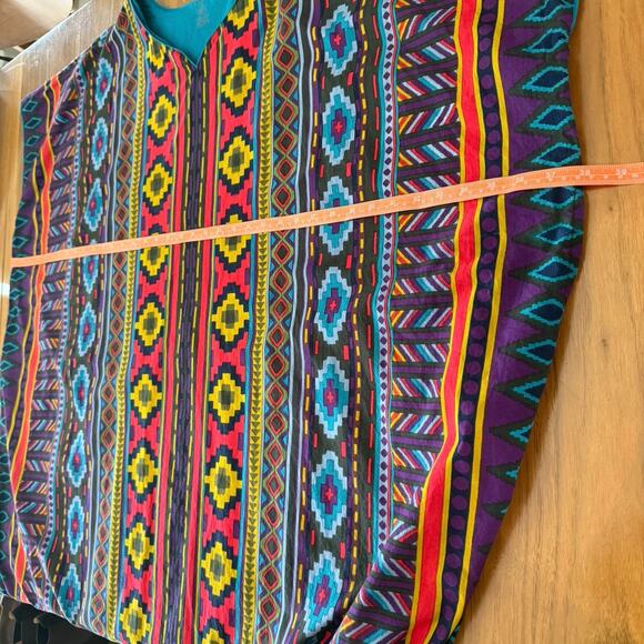 J Peterman Kaftan Size L/XL Cotton Stripe Southwest Tribal Boho Hippie Maxi - Picture 7 of 16